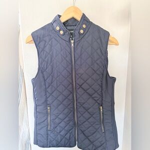 Zenana Outfitters Quilted Navy Blue Vest